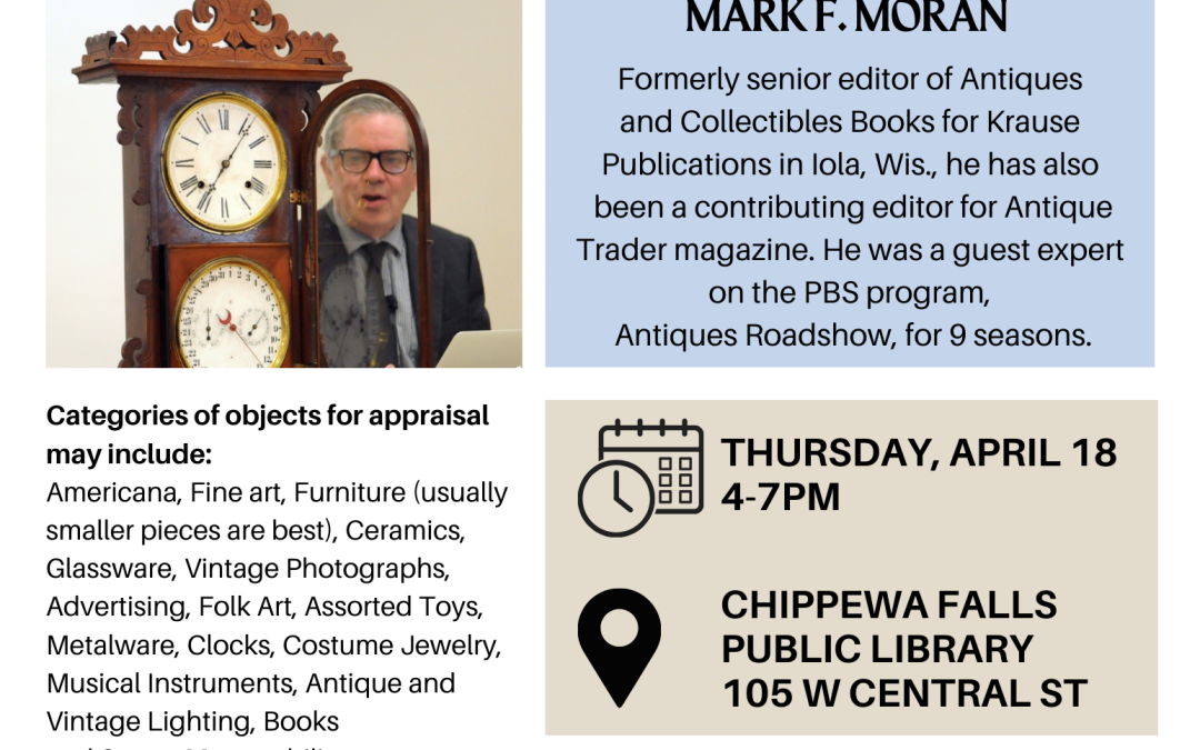 Antiques and  Collectibles Appraisal Event with Mark F. Moran